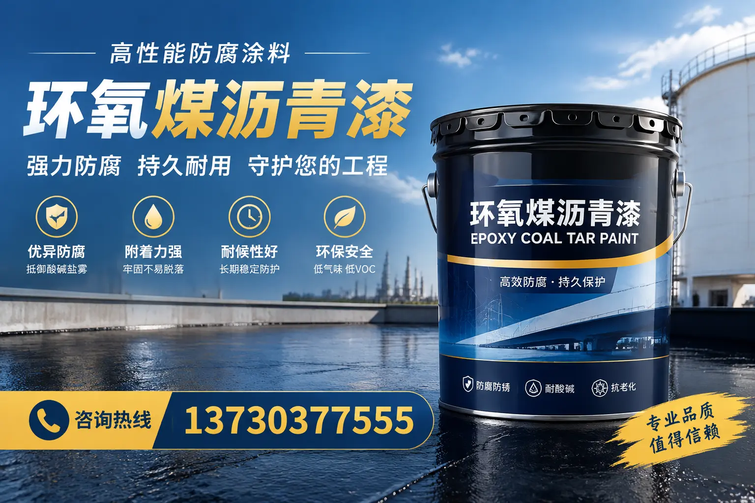 环氧煤沥青漆的耐久性分析，适合黄石的使用场景